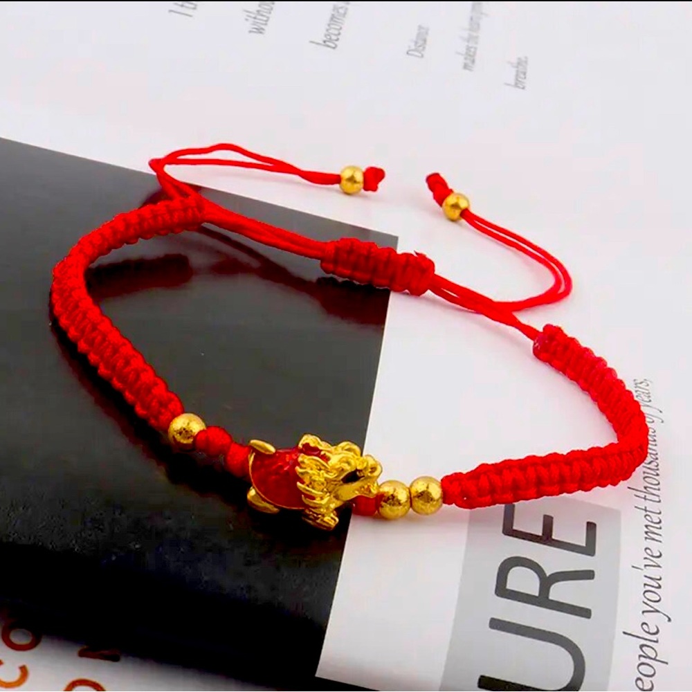 2024 Chinese Style Dragon Year Lucky Braided Rope Bracelet Beads Bracelet